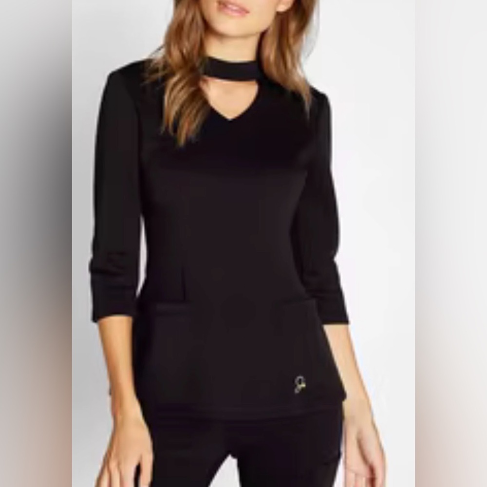 Jaanuu Black. Mock Choker Women's Blouse